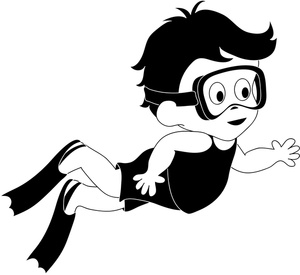 Swimming Clipart Black And White.