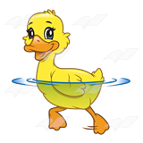 Duck swimming clipart.