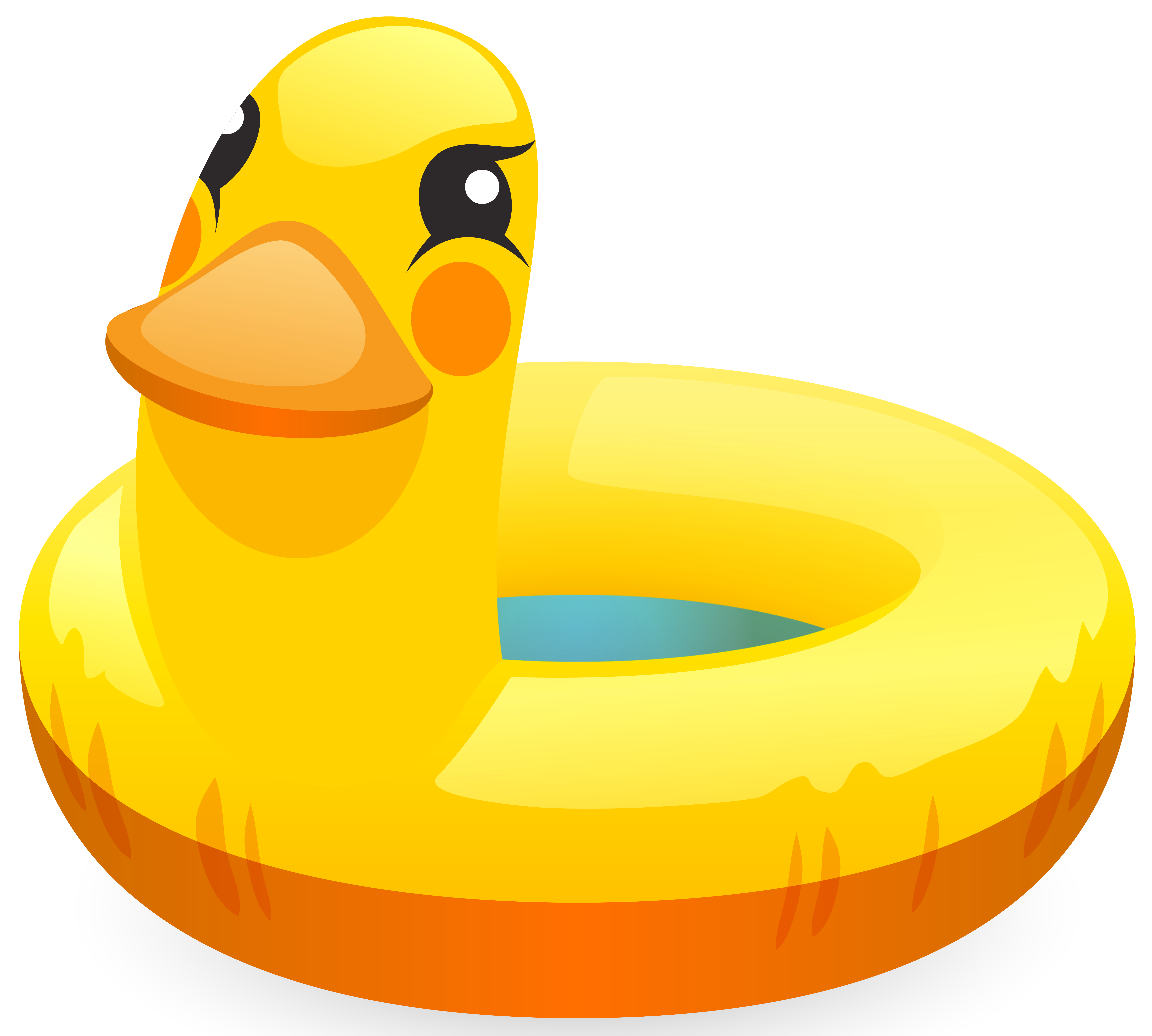 Duck Swimming Ring PNG Clip Art Image.