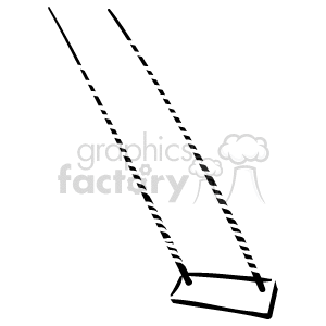 A black and white swing clipart. Royalty.