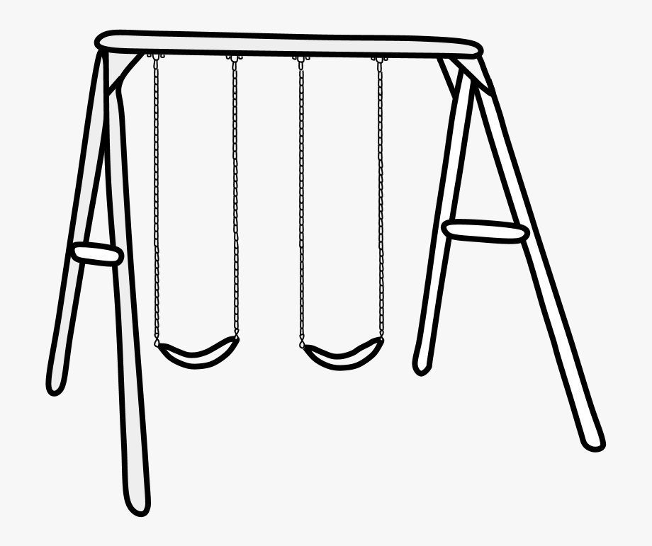 Swings, Set, Black And White, Png.