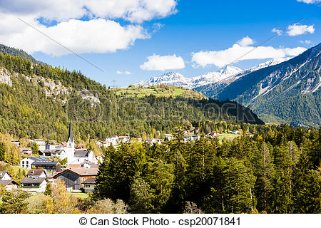 Stock Photo of Surava, canton Graubunden, Switzerland csp20071841.