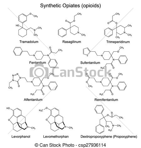 Vector Clip Art of Synthetic opiates.