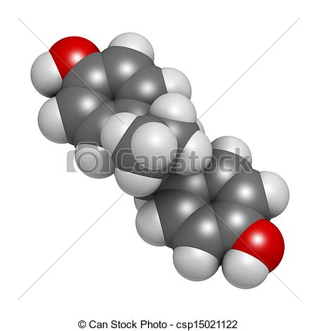 Clip Art of Diethylstilbestrol (DES, stilboestrol) synthetic.