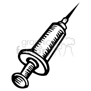 Hypodermic needle clipart. Royalty.