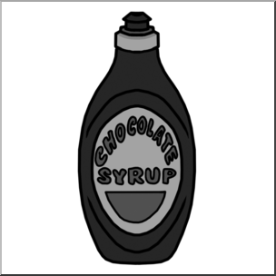 Clip Art: Chocolate Syrup Grayscale I abcteach.com.
