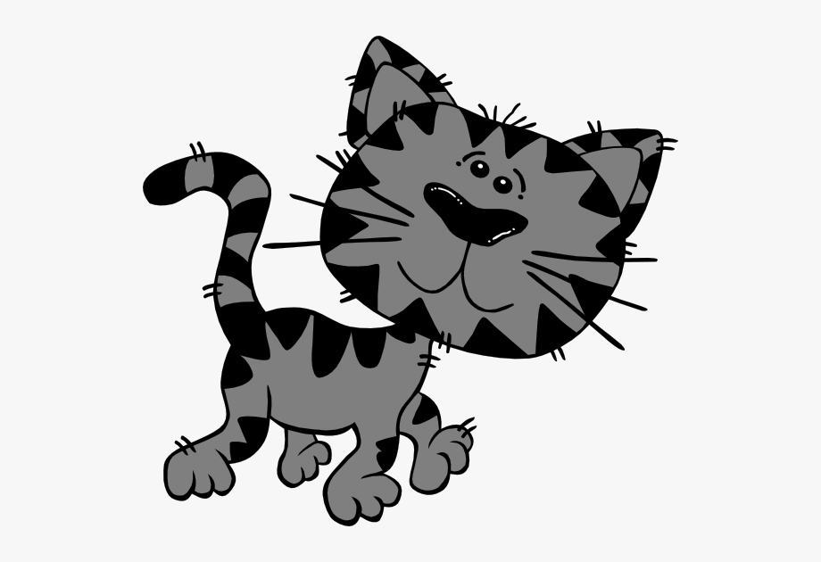 Banner Stock Clipart Black And White Cat.