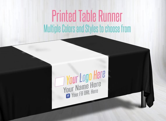 Printed Table Runner.