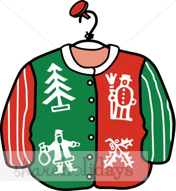 Ugly Christmas Sweater Clipart.