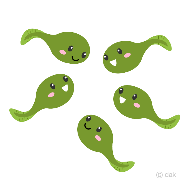 A lot of Cute tadpoles Cartoon Free Picture｜Illustoon.