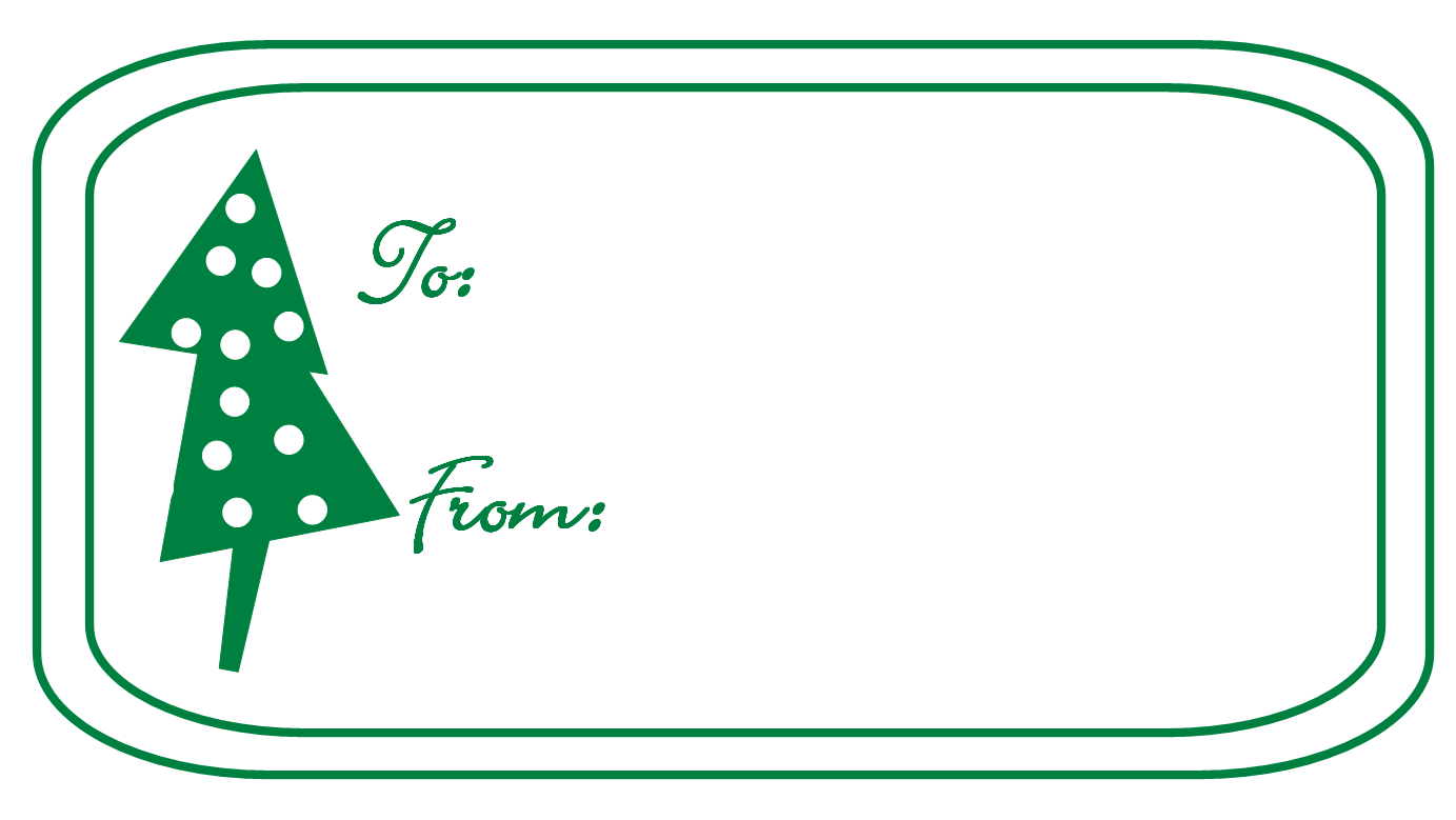 Christmas tree tagging clipart.