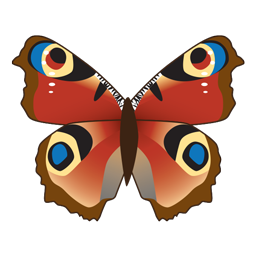 Icon Set: 12 Schmetterlinge / 12 butterflies.