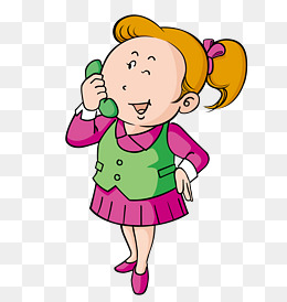 Talking On The Phone Clipart.