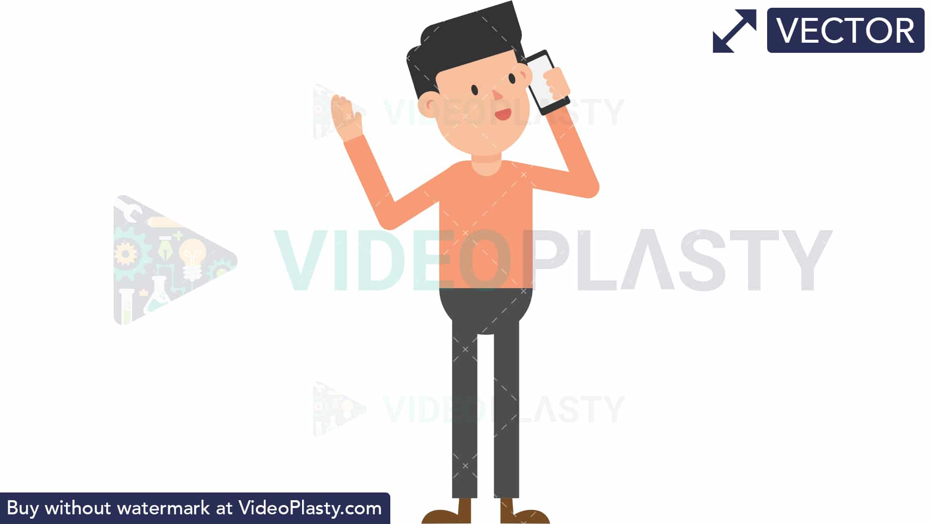 Man Talking on the Phone [VECTOR].