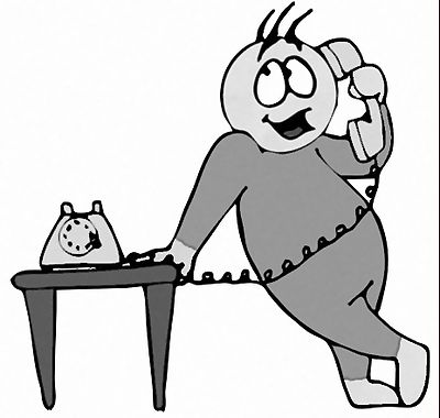 Free Talking On The Phone Clipart Black And White, Download.