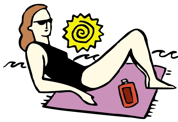 Tanning Clipart.