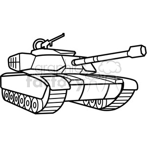 military tank outline clipart. Royalty.