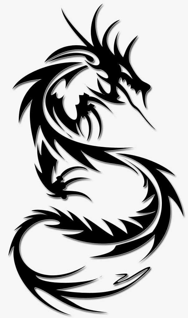 Dragon Tattoo PNG, Clipart, Black, Cut, Decoration, Dragon.