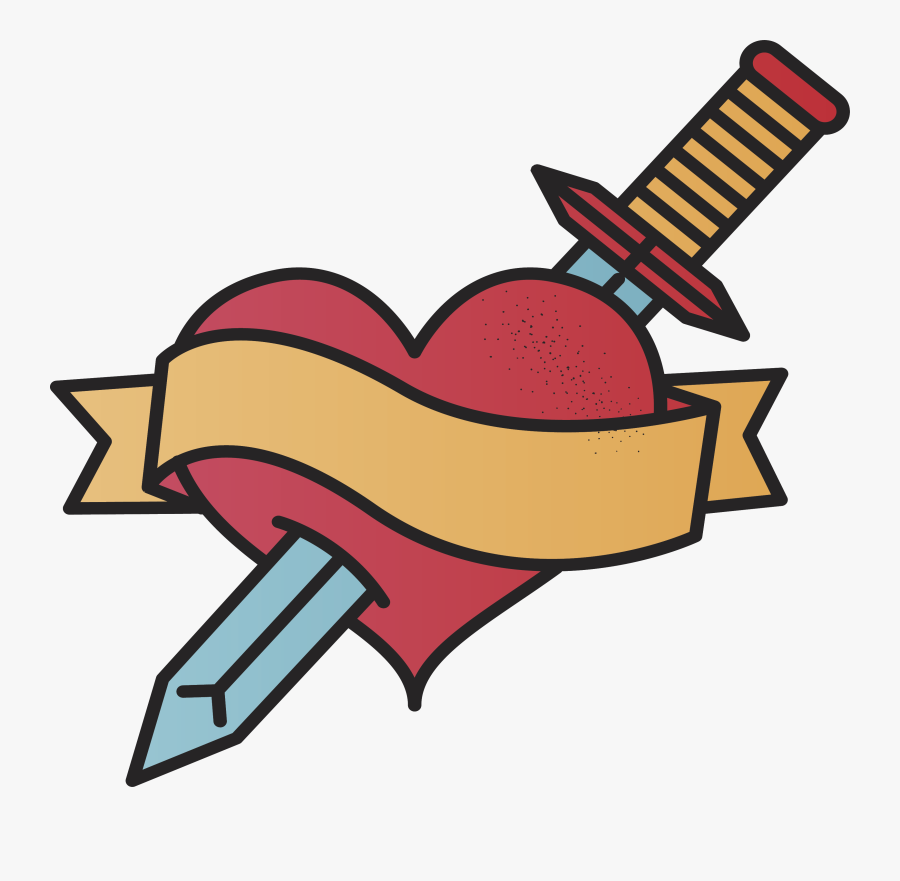 Clip Art Arrow With Heart Tattoo.