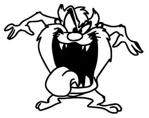 Details about Taz Tasmanian Devil sticker VINYL DECAL Looney Toons Mel  Blanc Animation Icon.