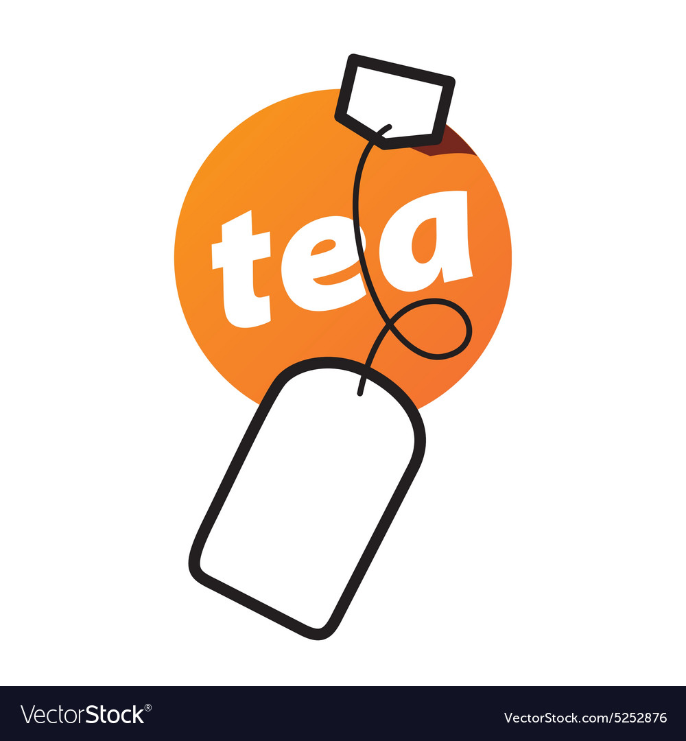 Logo round tea bag.