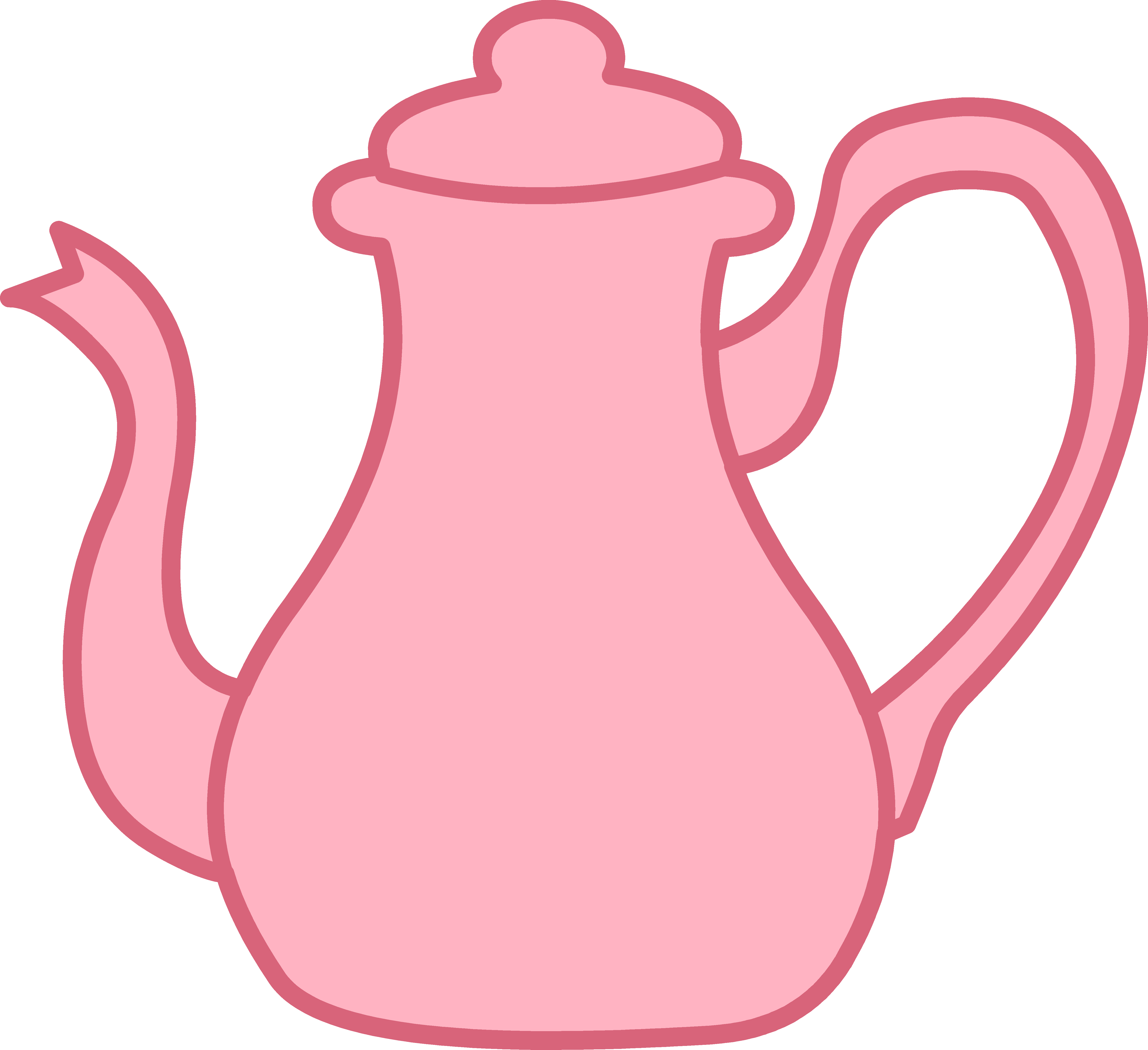 Pink Tea Kettle Clipart.