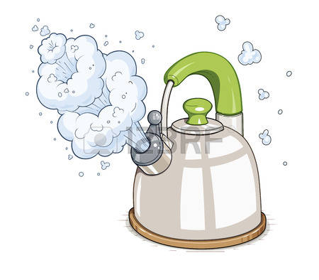 Steaming Teapot Clipart.