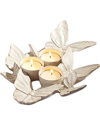 Holiday Deal Alert! Gift Craft 85660 Butterfly Three Tea light Holder.