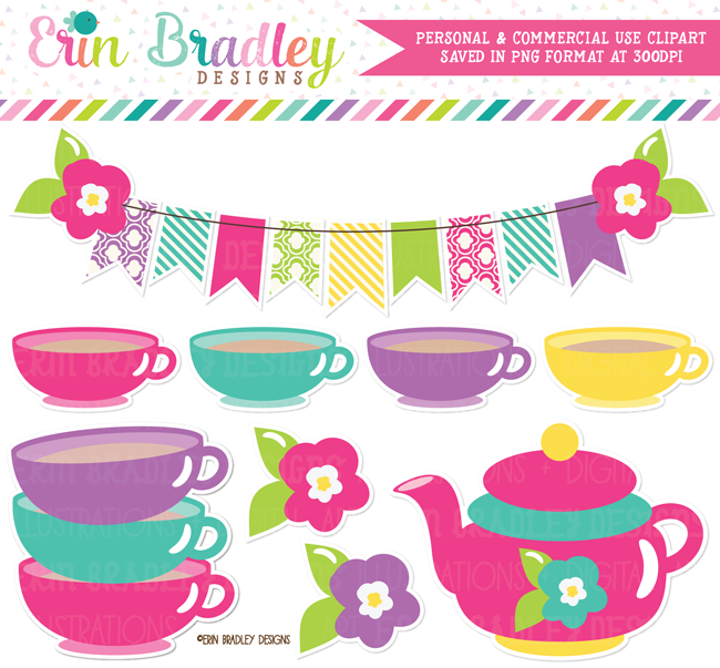 1101 Tea Party free clipart.
