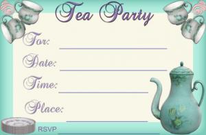 Tea Party Invitation.