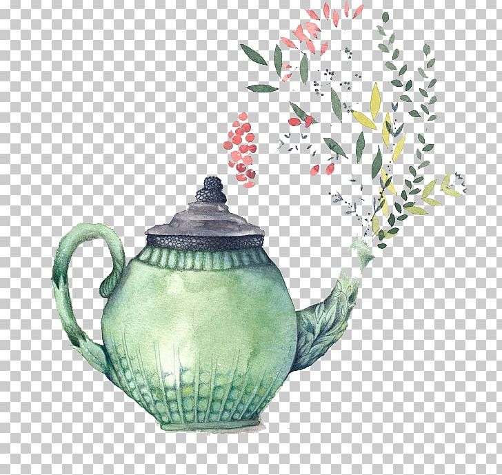 Teapot Watercolor Painting Bridal Shower Teacup PNG, Clipart.