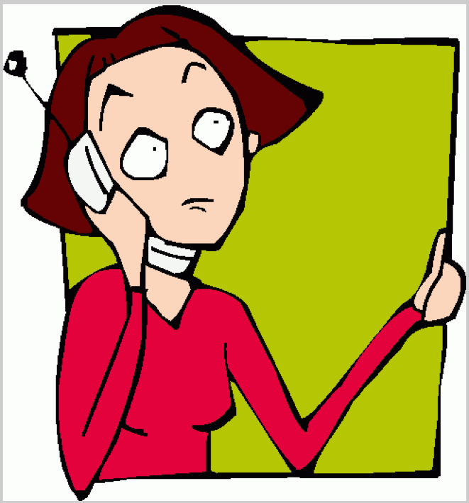 Teacher Calling Parents Clipart.