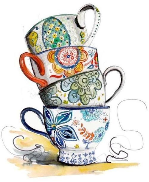 Fancy Teacup Clip Art.