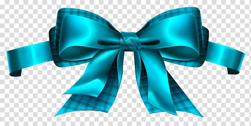 Teal bow tie , Ribbon , Blue Checkered Bow transparent.