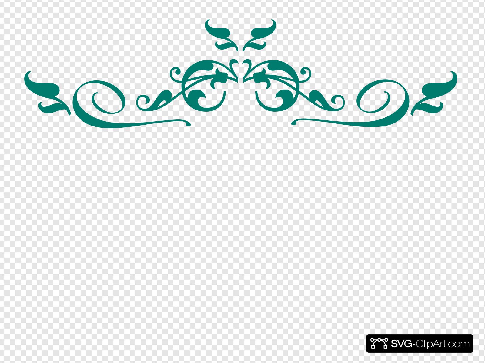 Teal Swirl Clip art, Icon and SVG.