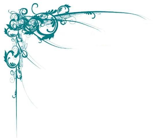 Teal Swirl Designs Clipart.