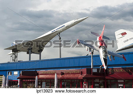 Stock Photo of CONCORDE SUPERSONIC AIRPLANE AND AERO L.