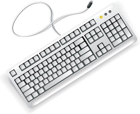 White Computer Keyboard Clipart Picture Free Download.