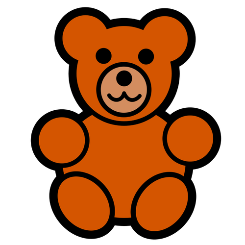 Teddy bear toy vector clip art.