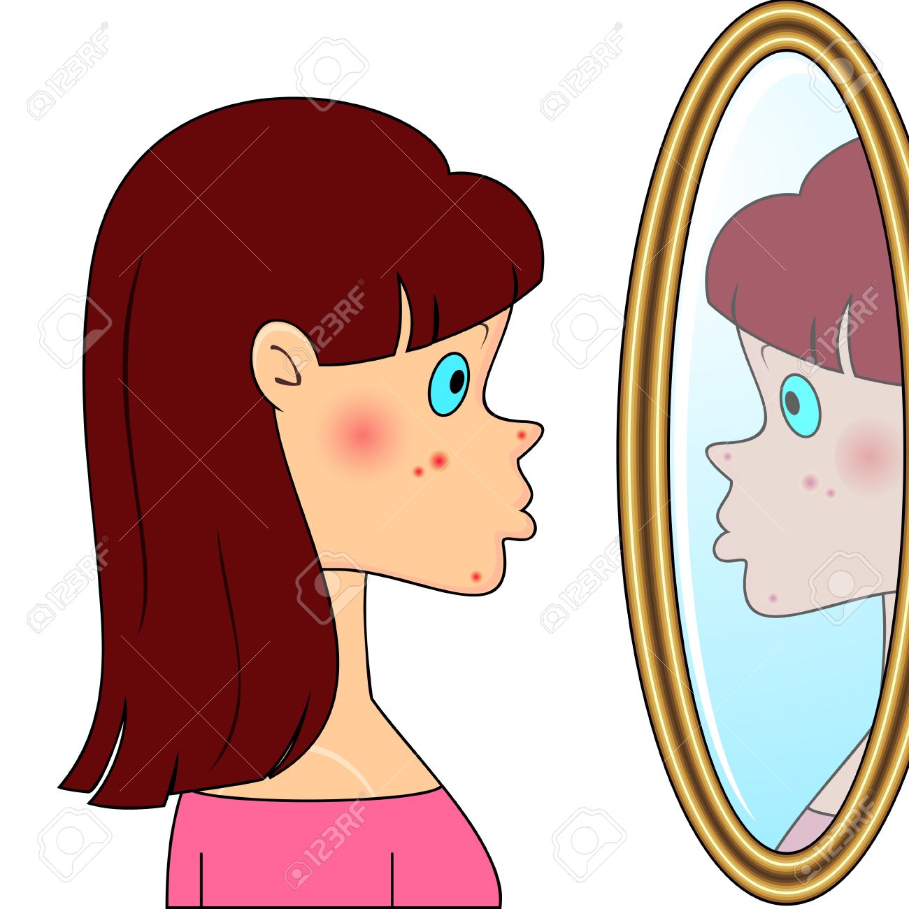 teen looking in mirror clipart 10 free Cliparts | Download images on ...