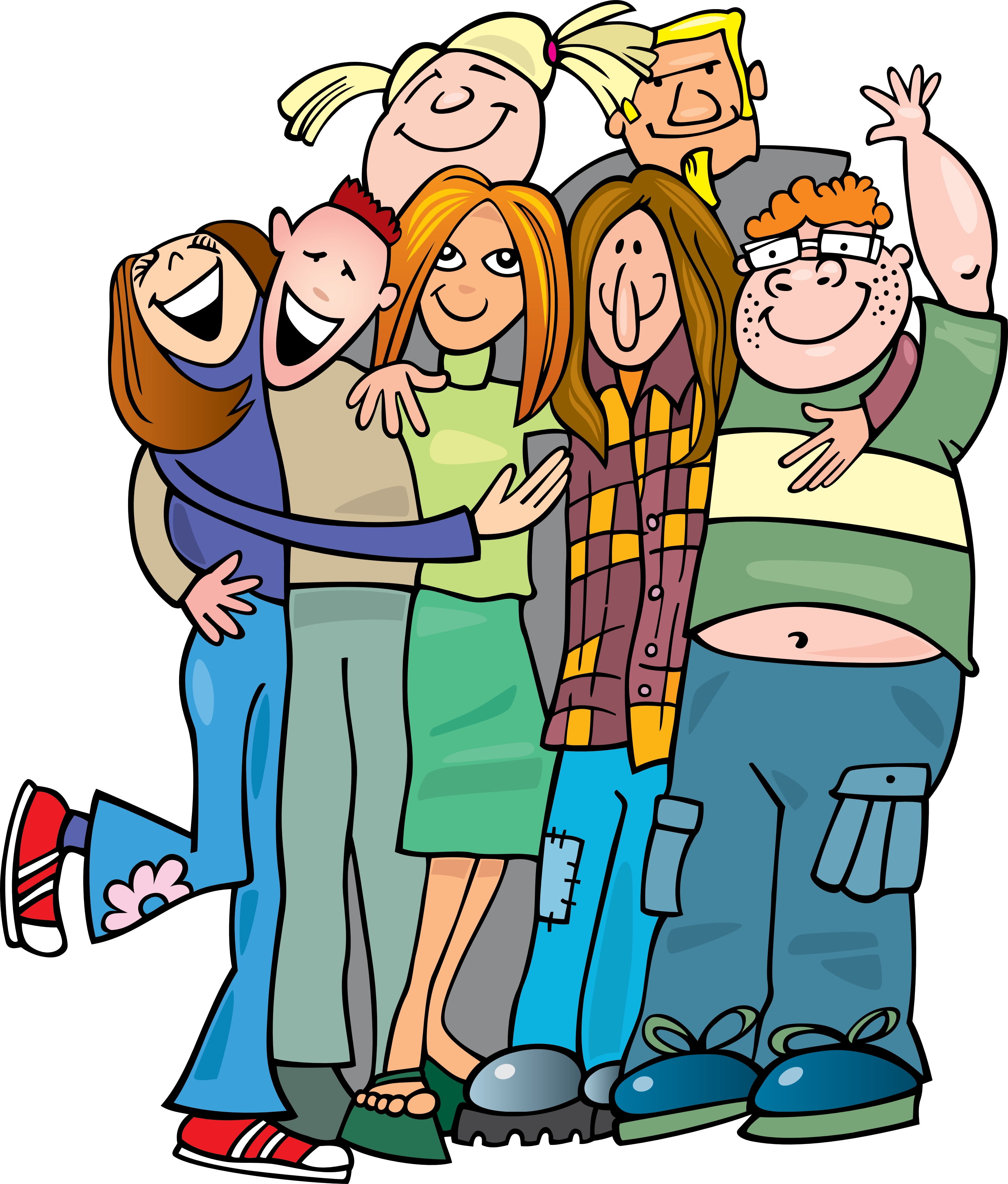 Group Of Teenagers Clip Art N2 free image.
