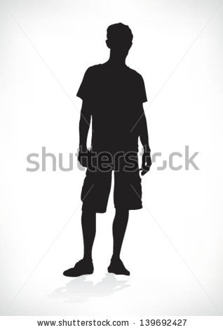 Teenager Silhouette Stock Images, Royalty.