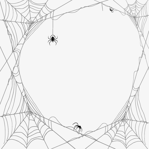 Spiders And Cobwebs Vector Design Material, Spider, Cobweb.
