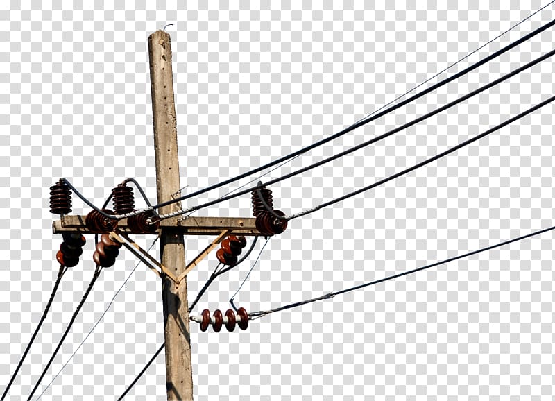 Overhead power line Utility pole Power outage , electricity.