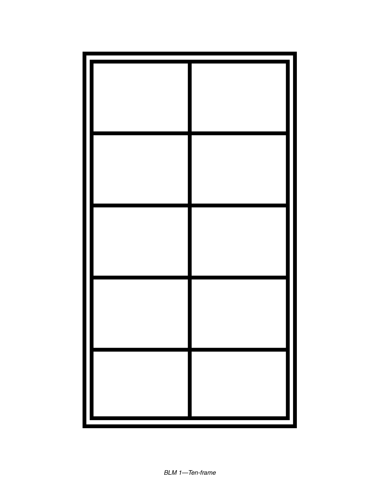 Blank Ten Frame Clipart.