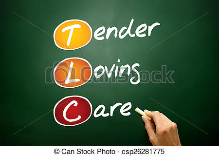 Picture of Tender Loving Care (TLC), business concept acronym on.