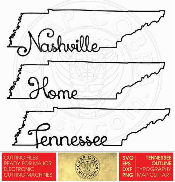 Tennessee State Map Outline.