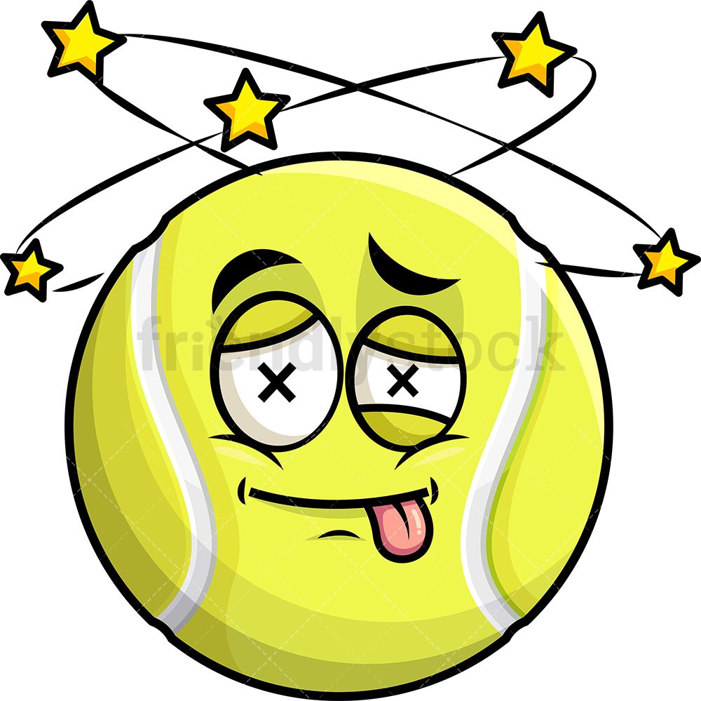 Beaten Up Tennis Ball Emoji.