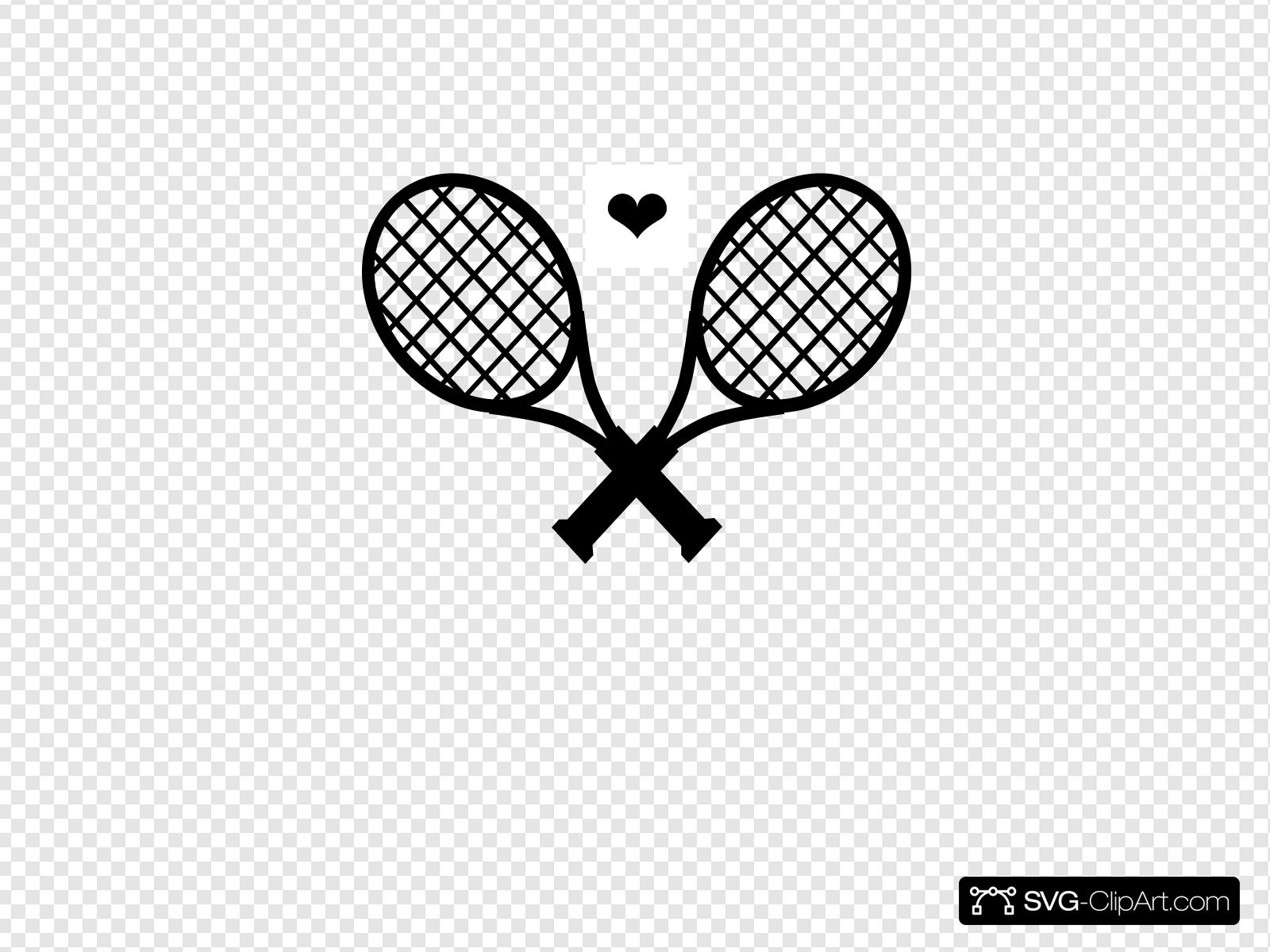 Tennis Rackets Logo Clip art, Icon and SVG.