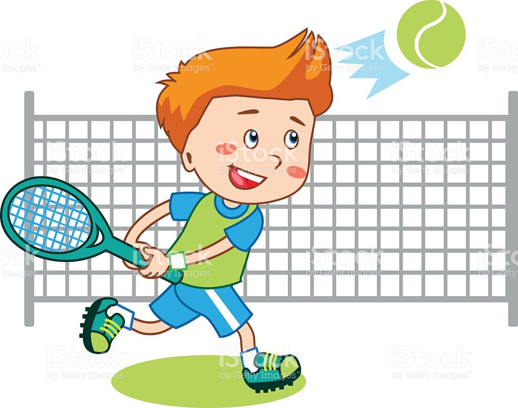 Playing Tennis Clipart.